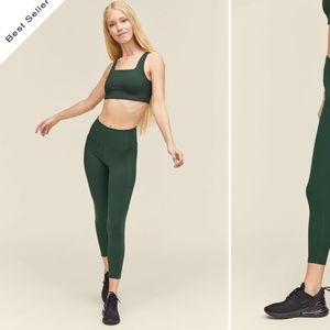 Girlfriend Collective High Rise Pocket Legging 7/8” in Moss